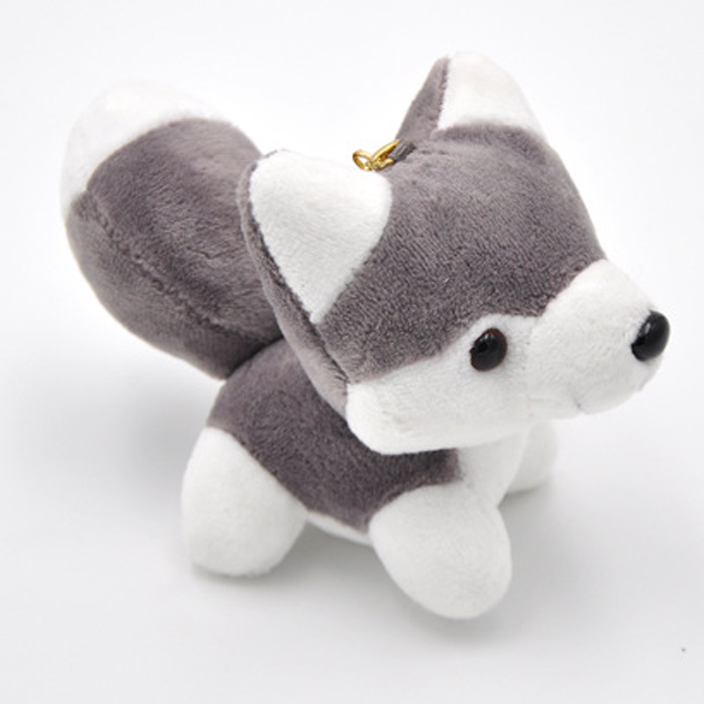 Móc khóa cún Husky nhồi bông đáng yêu xinh xắn