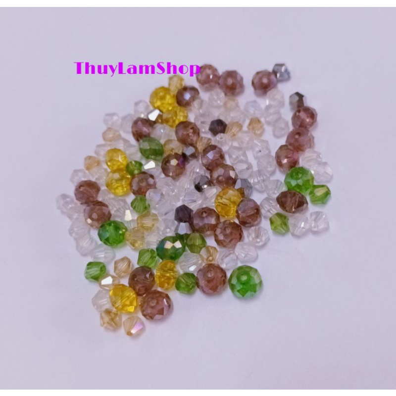 Hạt đá giác mài thanh tẩy bài, làm handmade, xỏ DIY, sưu tầm