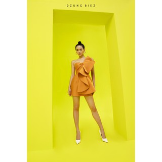 Váy cúp ngực xếp nơ hoa xinh