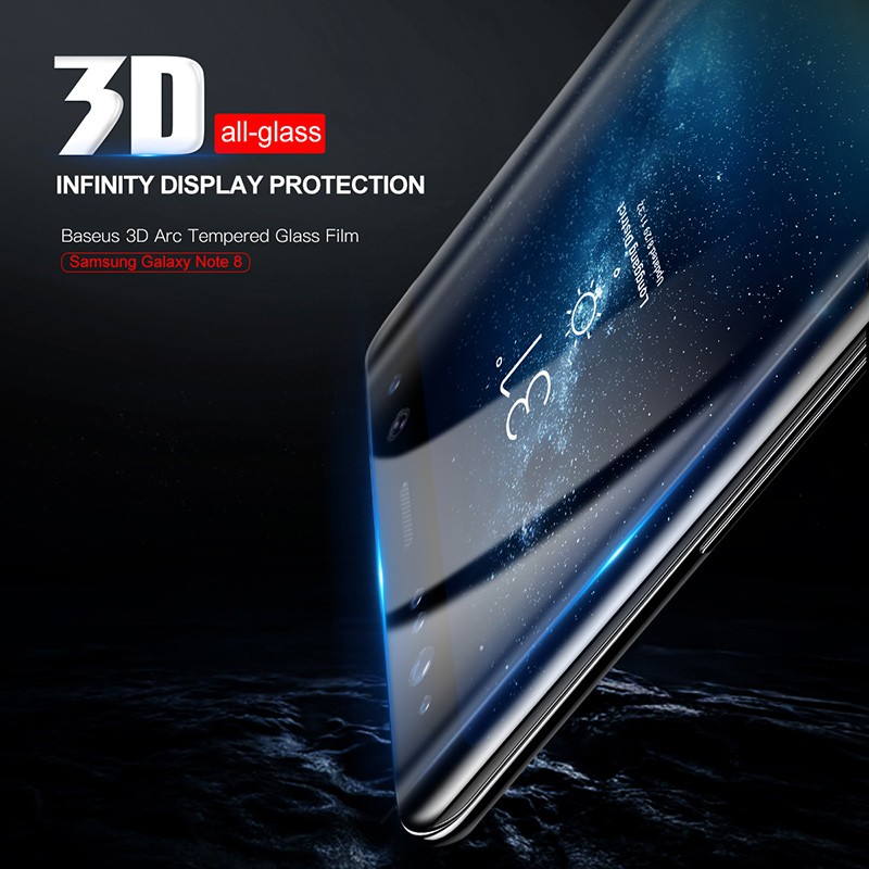 Kính cường lực Galaxy Note 8 kín màn hình 3D ARC 0.2mm hãng Baseus
