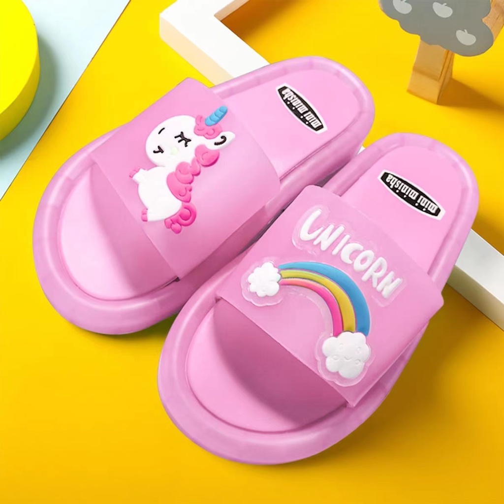 SUGE Dép Sandal Có Đèn Led Hình Kỳ Lân Nàng Tiên Cá Dễ Thương Dành Cho Bé Trai Bé Gái Trong Phòng Tắm