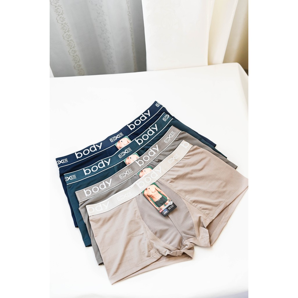 Quần Boxer (lót đùi ) nam Body thun lanh phối lưới