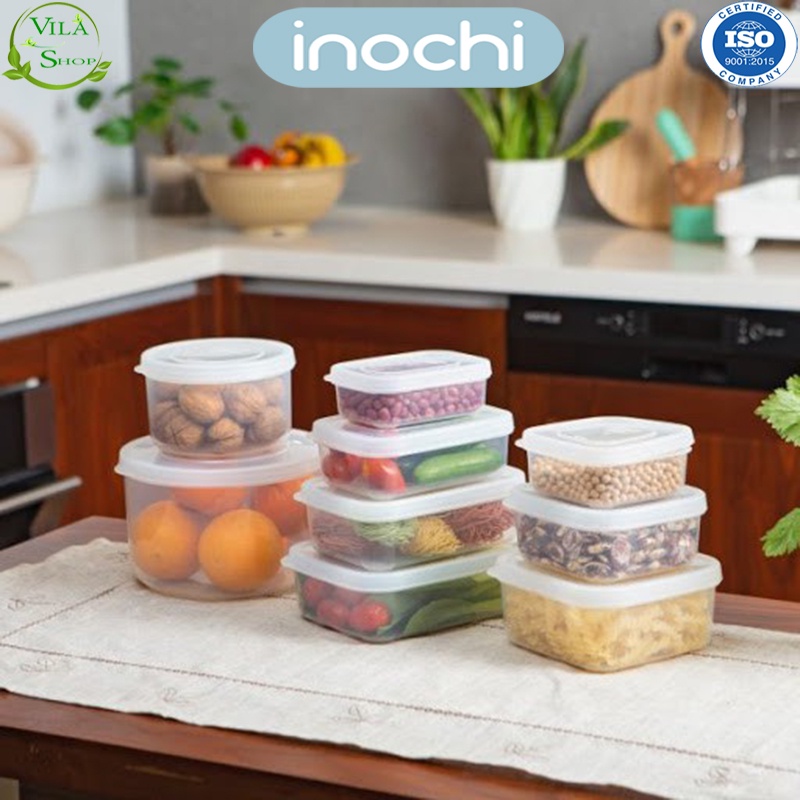 Hộp Thực Phẩm, Hộp Nhựa Chữ Nhật Cao Cấp Inochi - Không Mùi Nhựa Sử Dụng An Toàn Trong Lò Vi Sóng