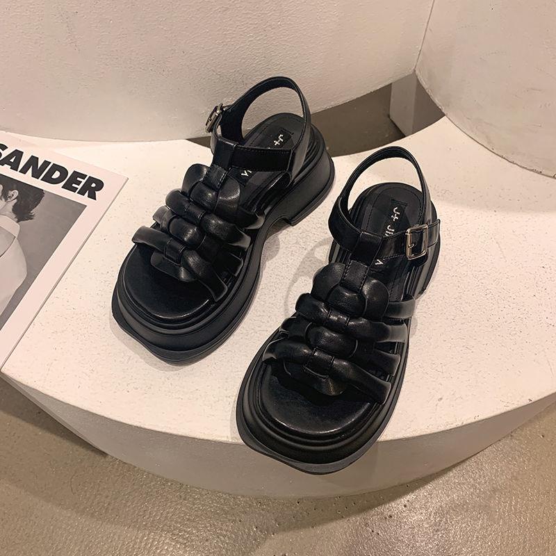 Giày Sandal Đế Dày Chống Trượt Phong Cách La Mã Thời Trang Mùa Hè 2022 Cho Nữ