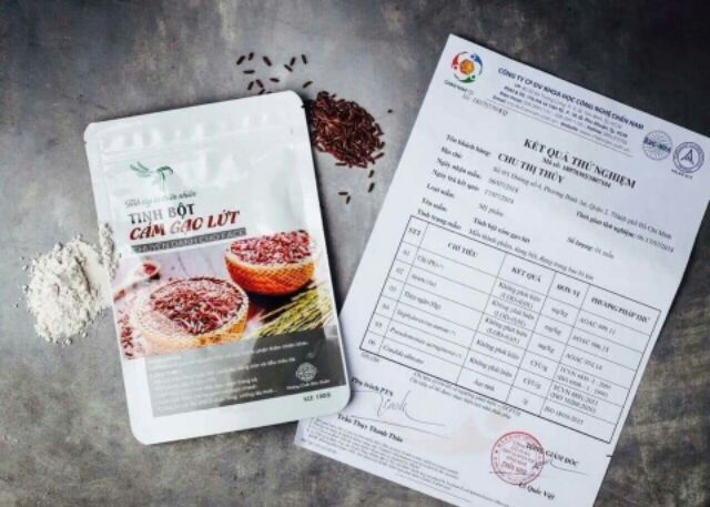 Tinh bột cám gạo lứt Handmade _100g, rửa mặt kiềm dầu nhờn