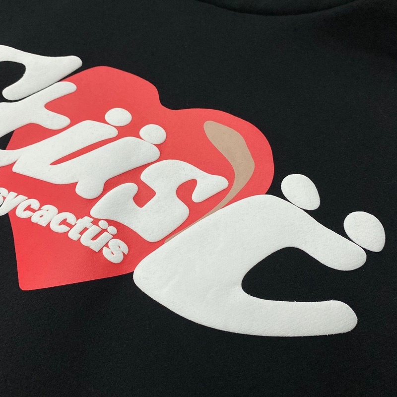Áo Hoodie Stussy Cactus -Cactus Plant Flea Market Black Stussy Heart Hoodie/ Áo Stussy/ Áo Cactus