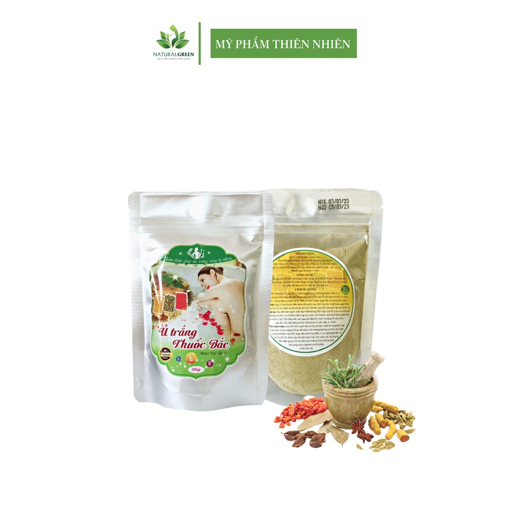 Tắm trắng thuốc bắc làm trắng tự nhiên, an toàn cho mọi làn da 100gr
