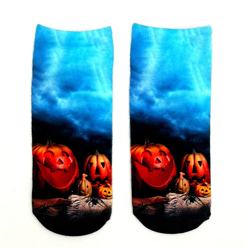 Xiangbao Vớ Thuyền In Hình Bí Ngô Halloween Vui Nhộn Mới Lạ Cho Nữ