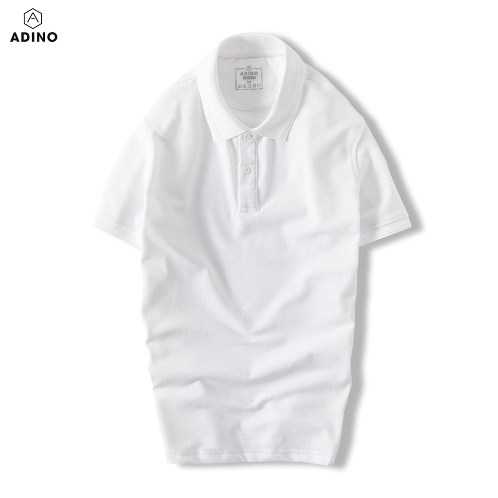 Áo polo nam ADINO 6 màu phối viền chìm vải cotton co giãn dáng công sở slimfit trẻ trung AP80-AP85