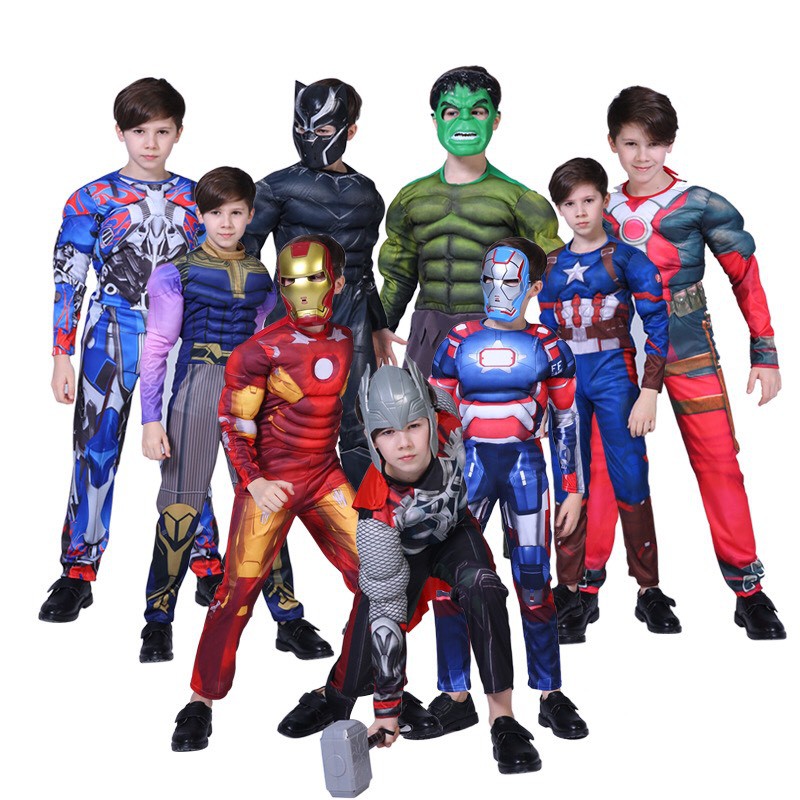 Đồ siêu nhân kèm mặt nạ siêu nhân THOR Herokids