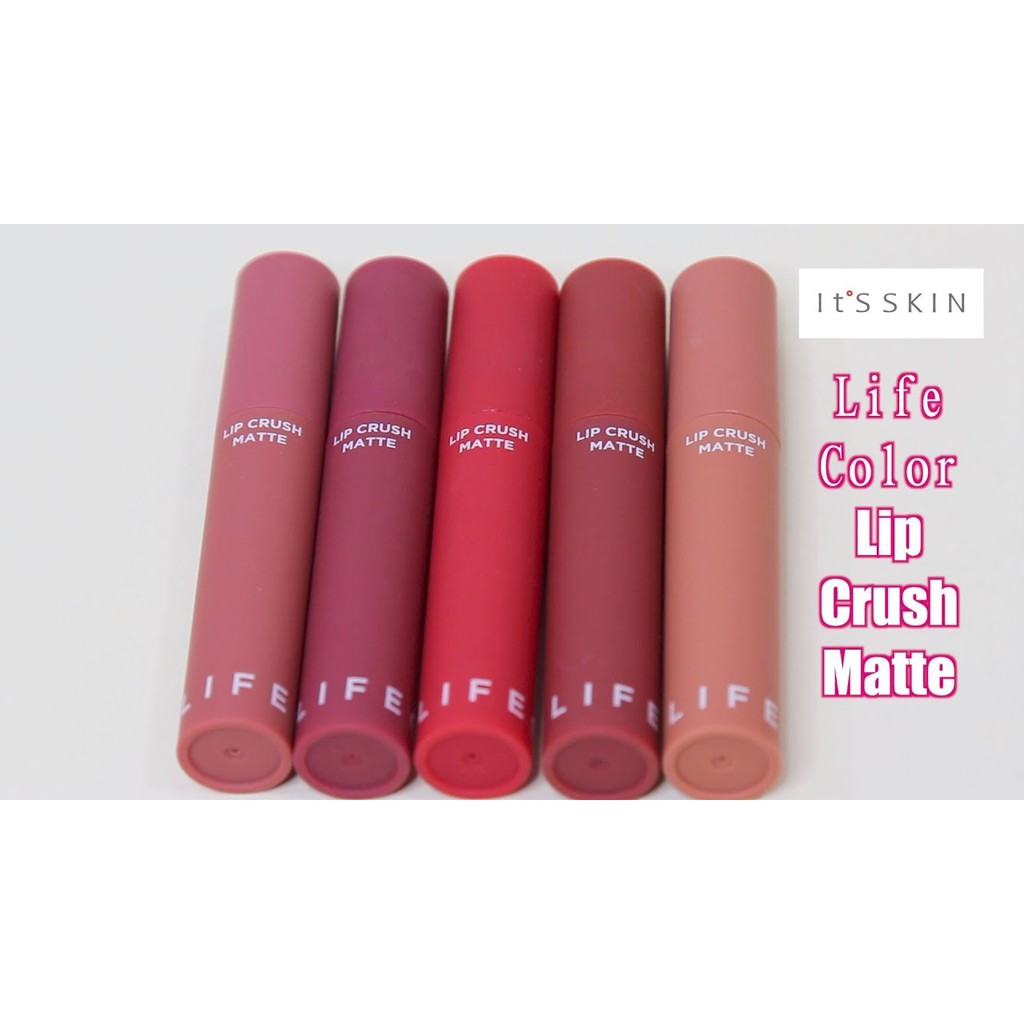 {SALE XẢ KHO}Son kem siêu lì It’s Skin Life Color Lip Crush Matte