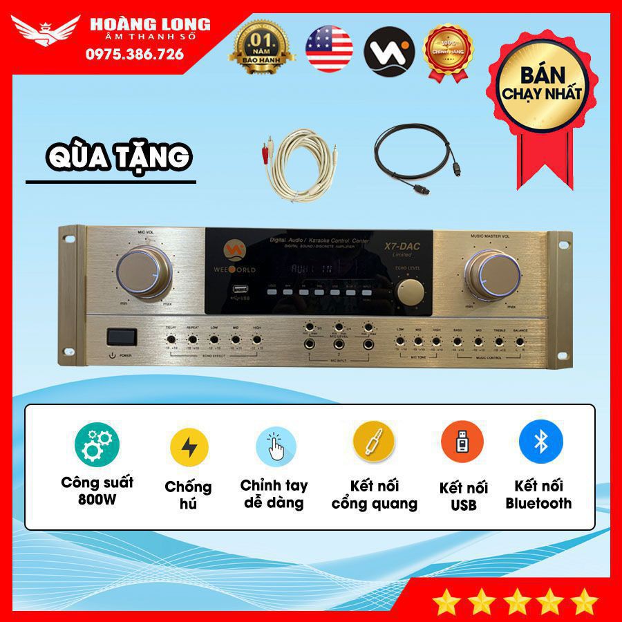 CỤC ĐẨY LIỀN VANG X7 Limited DAC cực sang, oánh cực mạnh, vang nhại hay, dễ chỉnh, đẩy đủ cổng kết nối - Hàng chính hãng