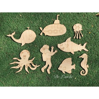 Set tô màu cho bé bằng Gỗ chủ đề Đại Dương