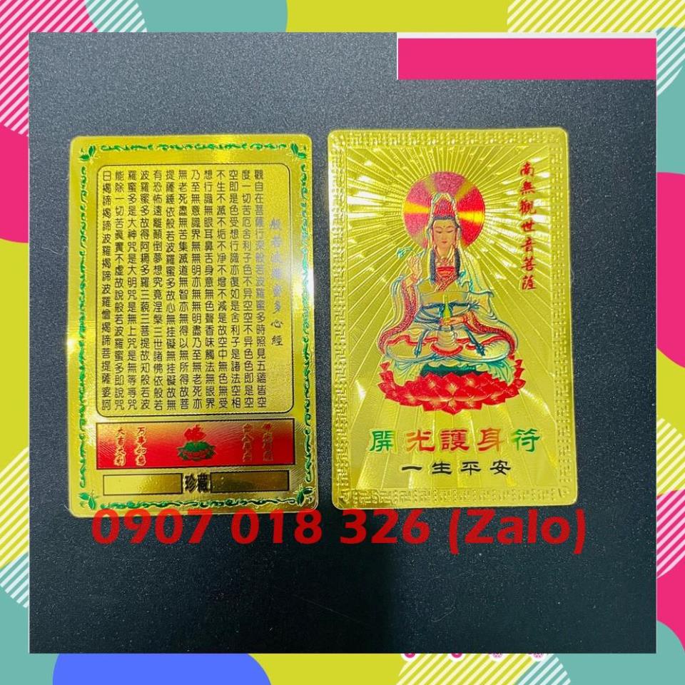 [SHOPEE TRỢ GIÁ] Kim Bài Quan Thế Âm Bồ Tát Bình An Phù Hợp phong Thuỷ Đẹp Lung Linh