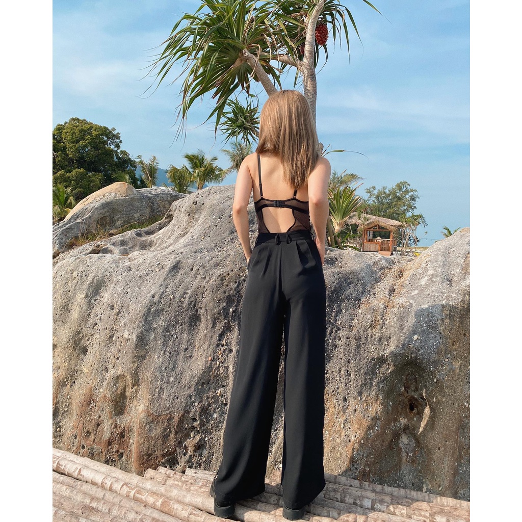 Quần đen suông ống rộng Yumi Black Pants Gem Clothing SP060592