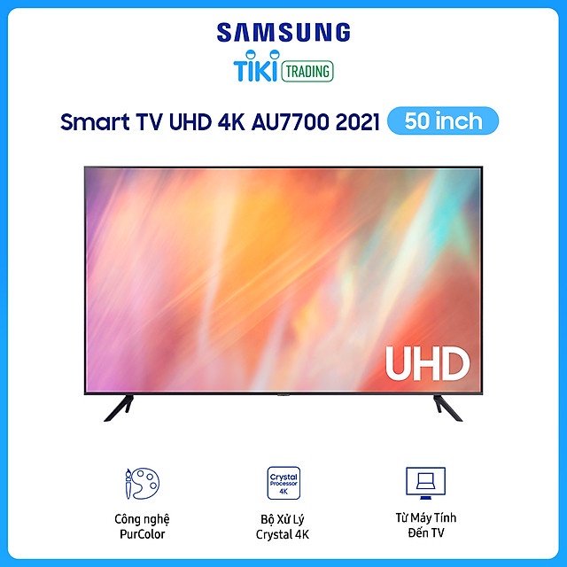 Smart Tivi Samsung 4K 50 inch UA50AU7700