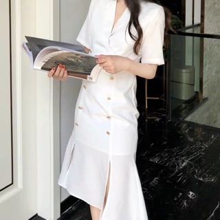 Váy đuôi cá xẻ tà kèm ảnh thật