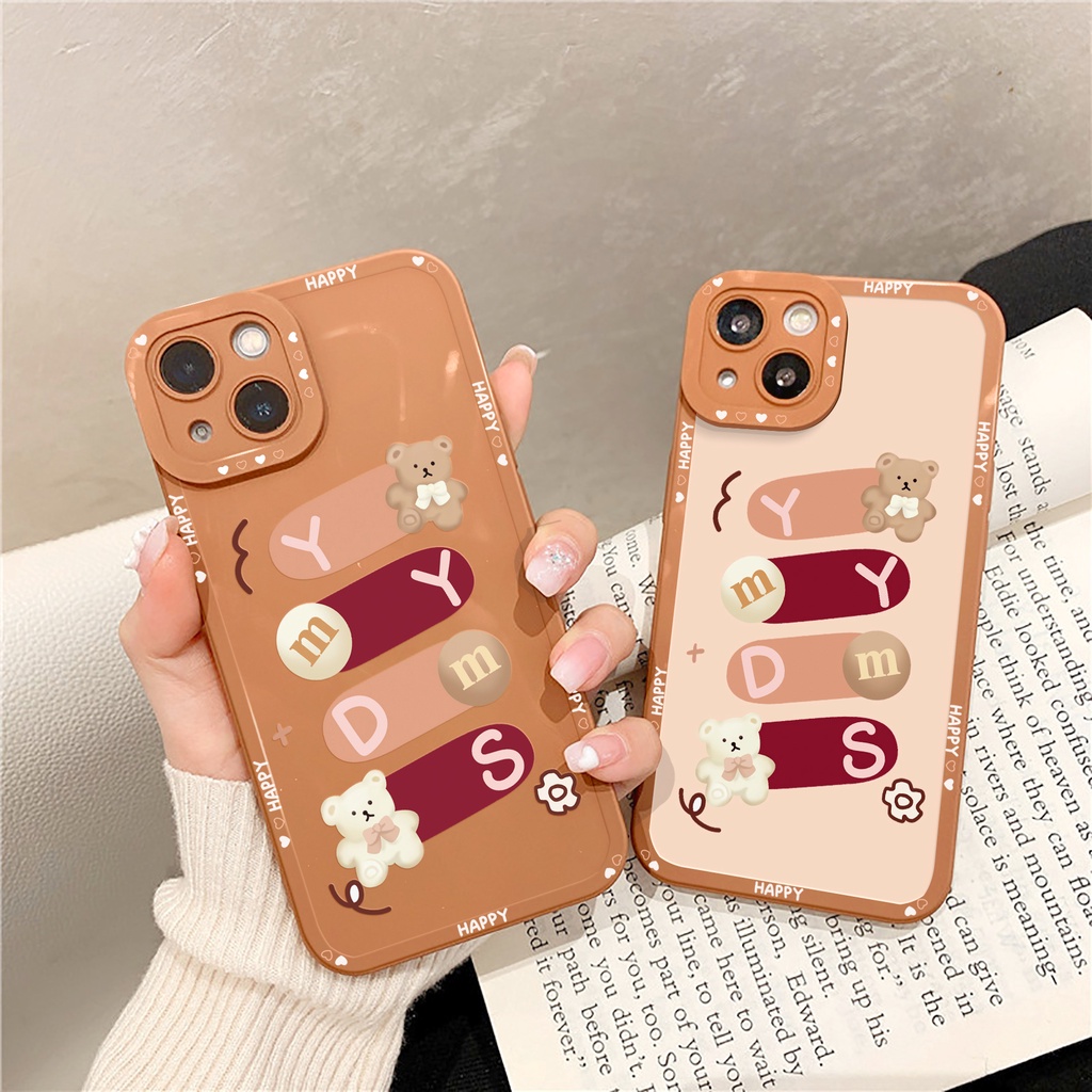 Ốp lưng iphone My Bear bóng cạnh vuông 6/6plus/6s/6splus/7/7plus/8/8plus/x/xs/11/12/13/14/pro/max/promax/plus/shin/case