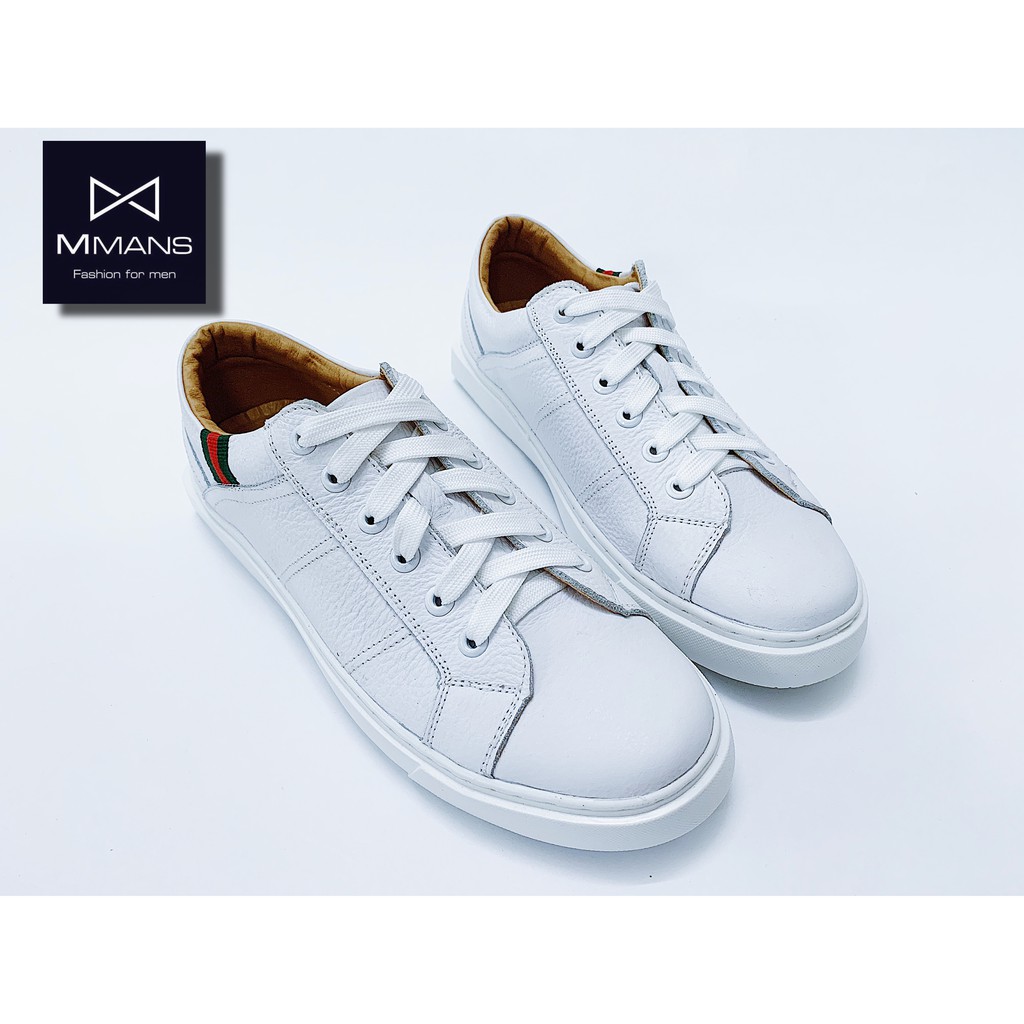 Giày nam trắng sneakers cao cấp chất DA THẬT siêu đẹp, siêu bền bảo hành 1 năm | BigBuy360 - bigbuy360.vn