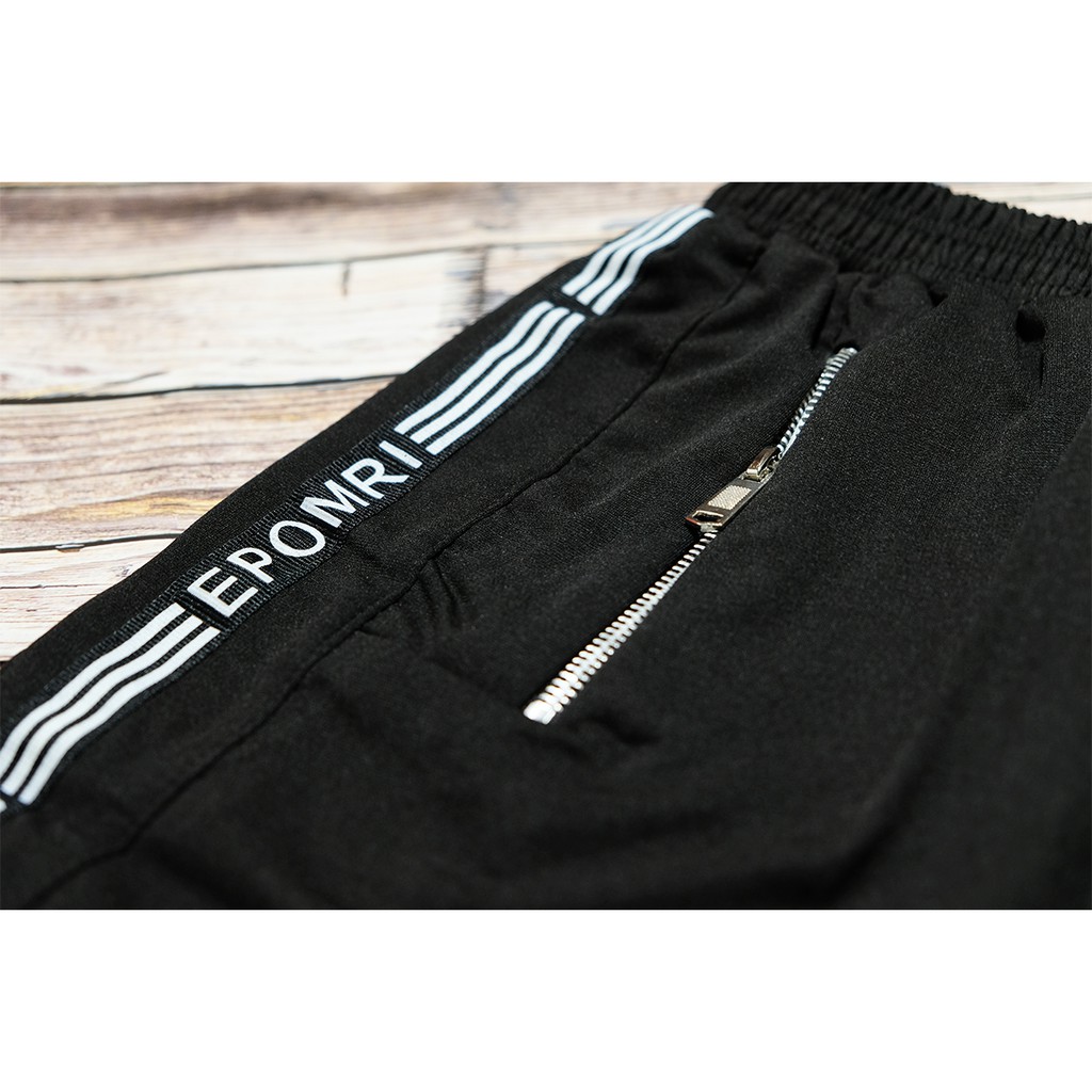 Quần đùi thể thao kẻ  sọc, túi khóa ❌ HOT 2021 ❌ Quần thể thao kẻ sọc vải umi không nhăn không nhão | BigBuy360 - bigbuy360.vn