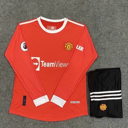 (Dài tay)Bộ quần áo bóng đá câu lạc bộ Manchester United - Áo bóng đá CLB MU ngoại hạng Anh dài tay - Bộ đồ bóng đá đẹp