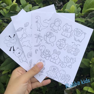 Tranh Tô Màu Cho Bé💝FREESHIP💝Tranh Phát Triển Trí Tuệ Trẻ Em Hình Sticker, Số, Toán Học