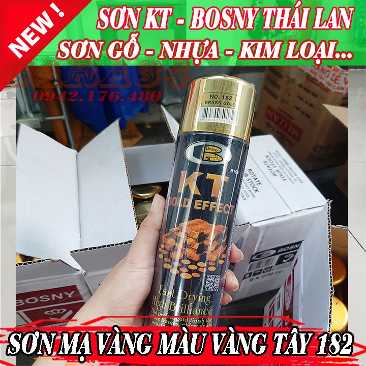 SƠN XỊT MẠ VÀNG BOSNY KT THÁI CỰC ĐẸP 3 MÀU HOT
