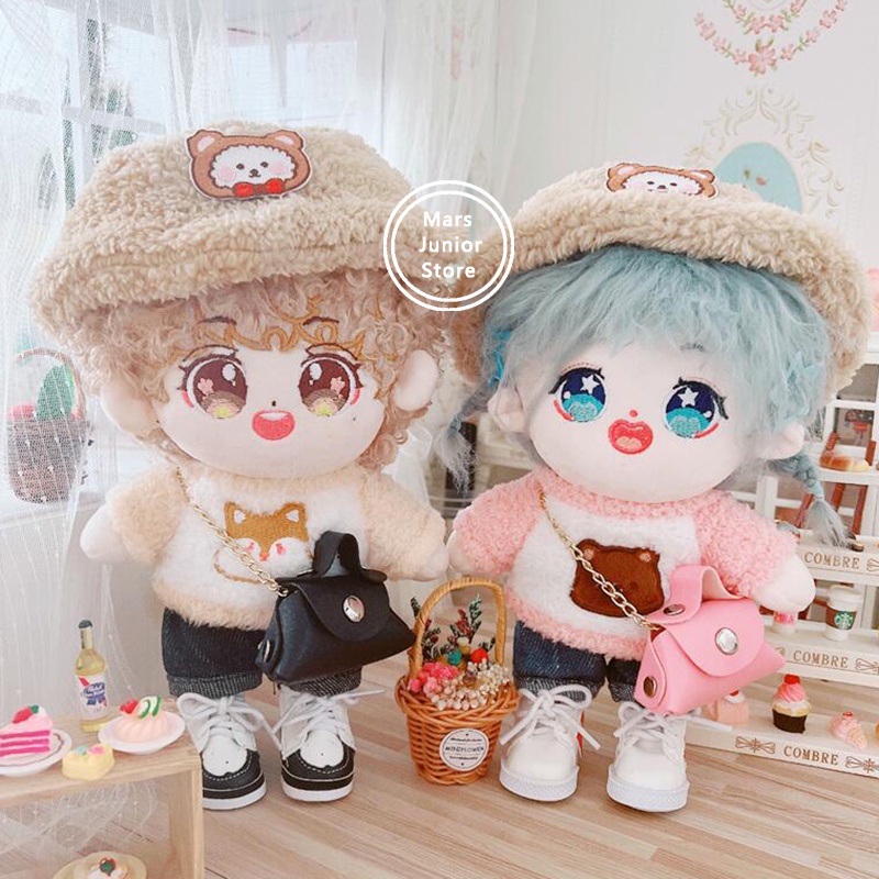 Búp bê hình gấu Aespa tự làm EXO Jennie TNT Sean Xiao Yibo Wang BTS 20cm