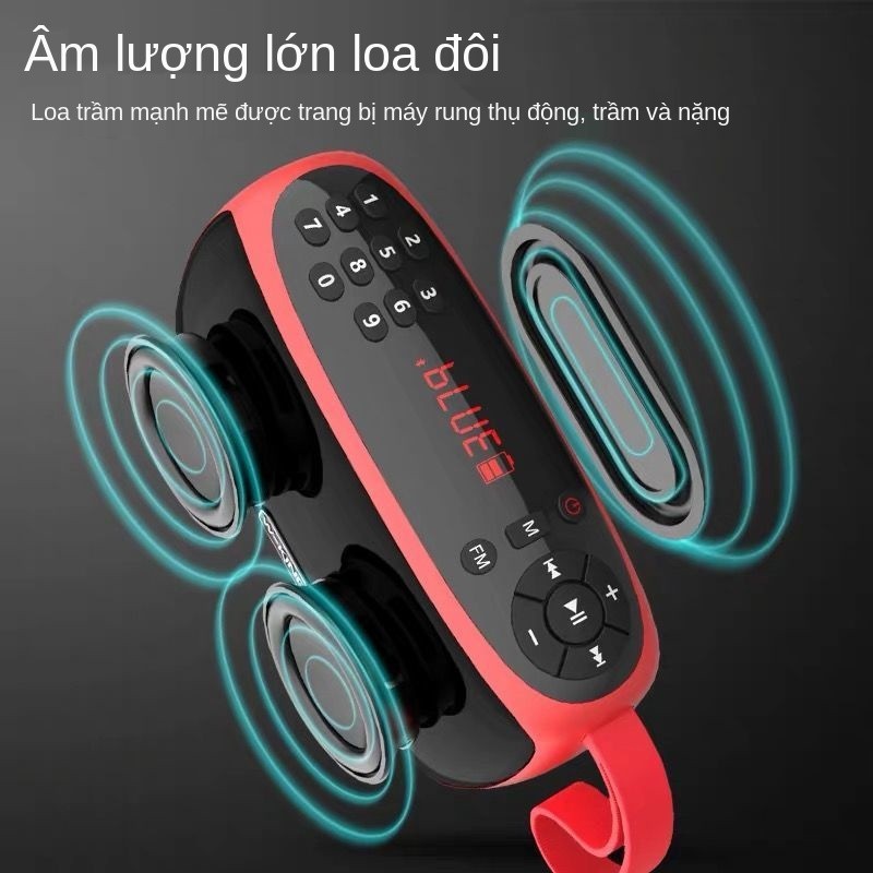 Loa bluetooth di động Walking X2 thẻ nghe đài người già u đĩa âm thanh siêu trầm nhỏ