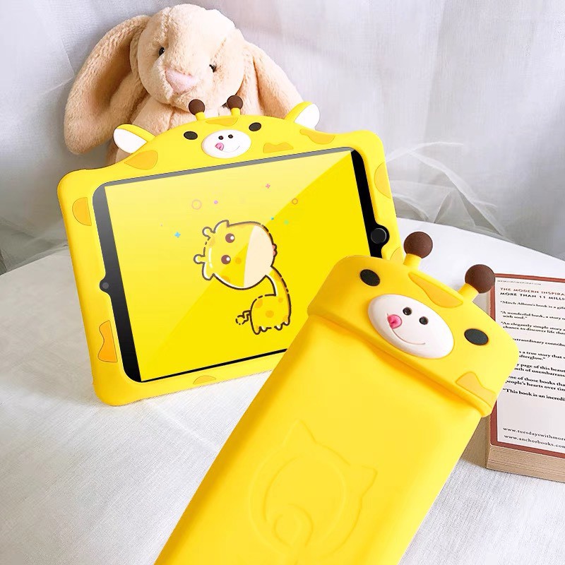 Ốp Bảo Vệ Silicon Bear Yellow Chống Rơi Cho ipad Air 2 Mini 4 / 5 YT Phone case