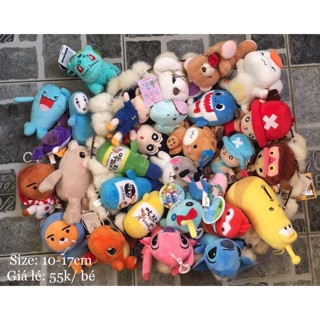 Thú bông móc khoá xịn đẹp 10-17cm
