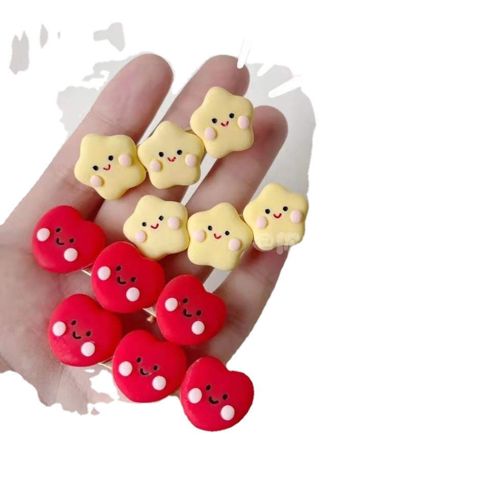 Kẹp tóc hình ngôi sao năm cánh/ đám mây/ trái tim phong cách Hàn Quốc