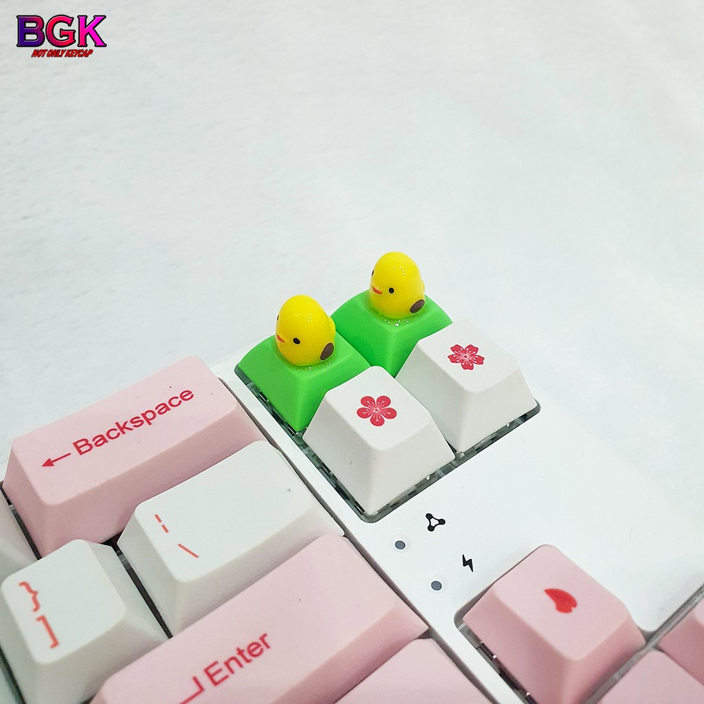 Keycap Lẻ gà con lon ton cực cute ( keycap resin độc lạ )( Keycap Artisan )