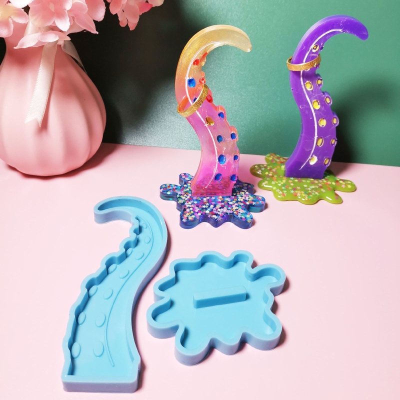 Khuôn Silicone Hình Bạch Tuộc Dùng Trưng Bày Nhẫn DIY