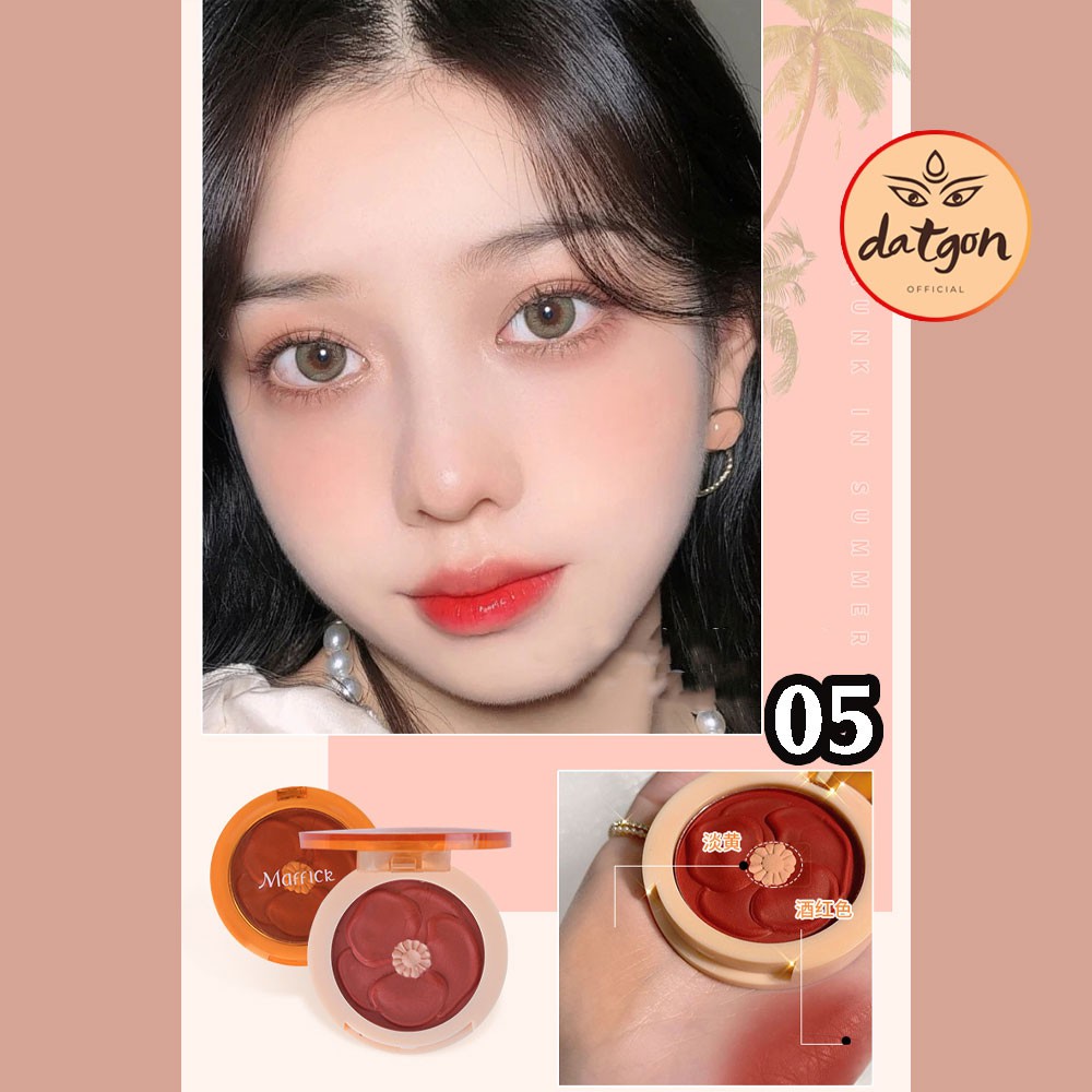 Phấn má hồng Maffick, má hồng nội địa 2 màu thiết kế hình bông hoa tông nude xinh xắn 2021 | BigBuy360 - bigbuy360.vn