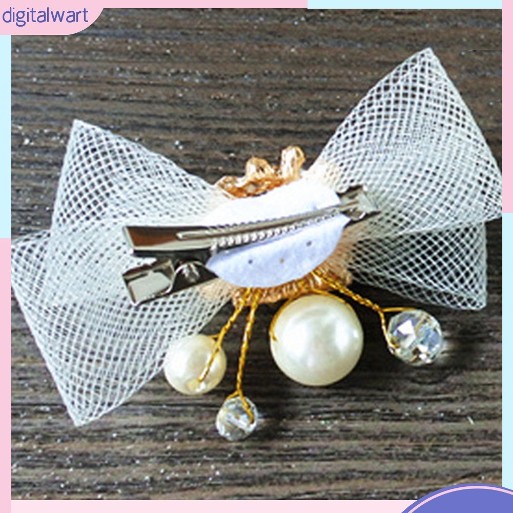 Kẹp Tóc Đính Nơ Và Ngọc Trai Giả Thời Trang Cho Nữ