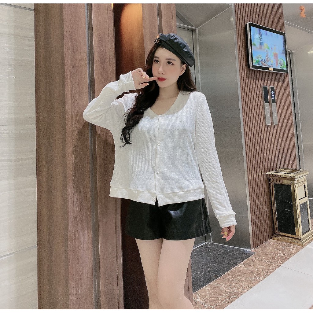 Aó khoác nữ cadigan nhiều màu chất tăm vuông | BigBuy360 - bigbuy360.vn