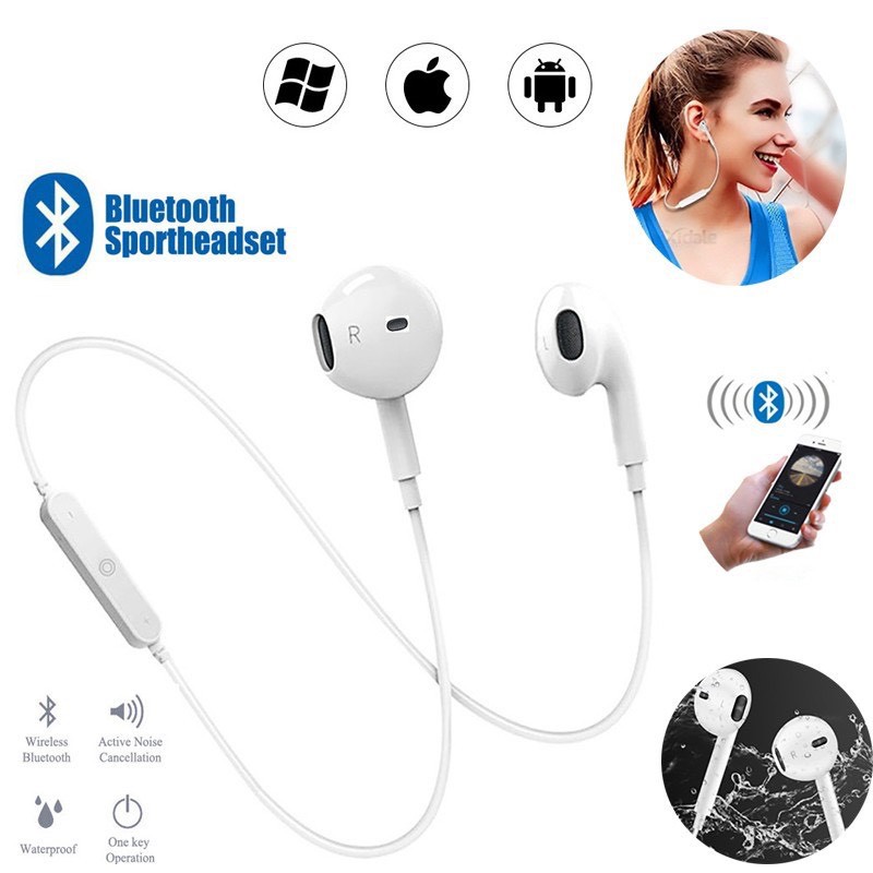 Tai Nghe Bluetooth Thể Thao S6 Sports Headset có Míc đàm thoại