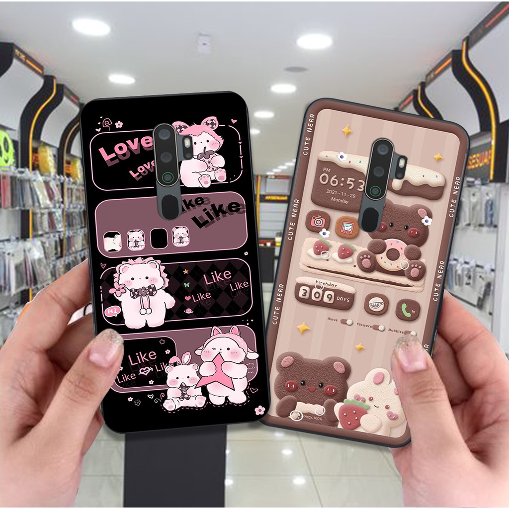 Ốp Oppo A5 2020 / A9 2020 bộ hình gấu , thỏ hồng cute dễ thương giá rẻ siêu bền