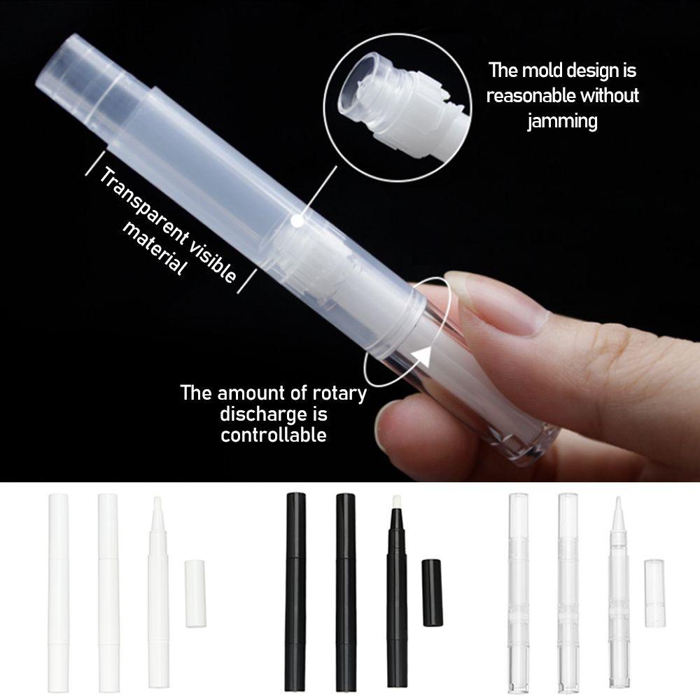 EUTUS Set 3 Lọ Rỗng 3ml Bằng Silicon Đựng Dầu Gội Đầu / Cọ Vẽ Móng Có Thể Xoay Được