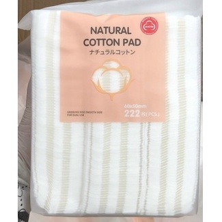 Bông tẩy trang 3 lớp Natural Cotton Pads nội địa trung bịch 222 miếng