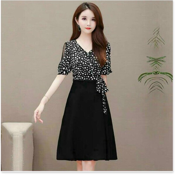 ĐẦM LỤA THIẾT KẾ HỌA TIẾT ĐƠN GIẨN NHƯNG KHÔNG KÉM PHẦN SANG TRỌNG THỜI TRANG KOKO MI