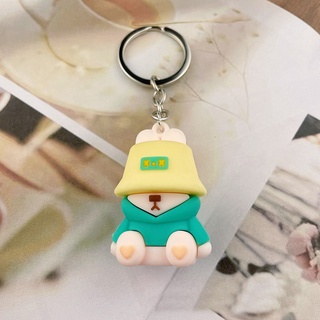 Móc khóa thỏ đội nón đáng yêu