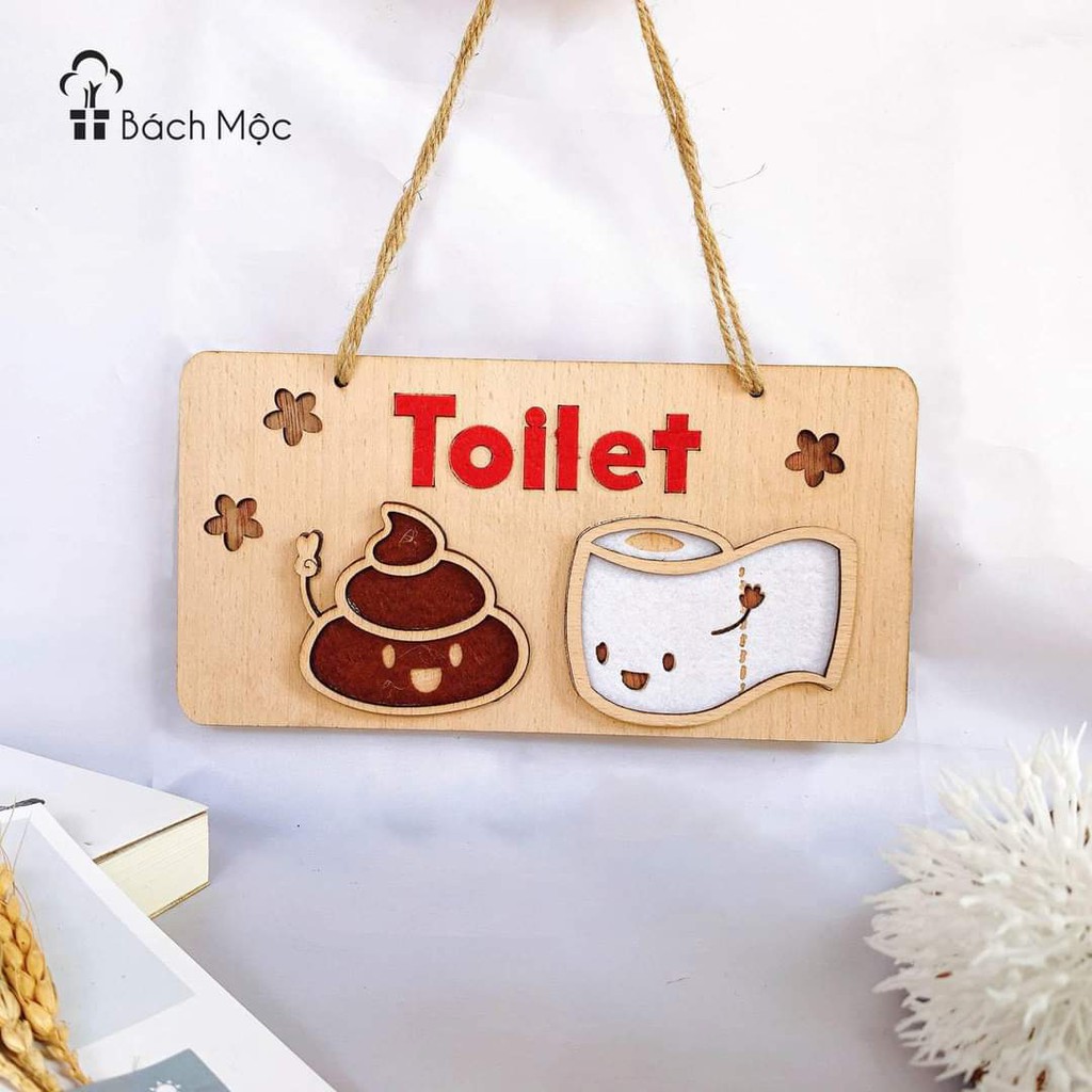 Bảng gỗ decor, bảng gỗ Toilet nhiều mẫu Siêu dễ thương