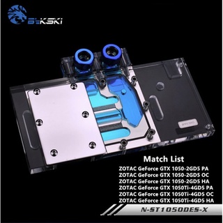 Khối nước truyền nhiệt cho VGA Zotac 1050 1050ti của Bykski N-ST1050DES-X tản nhiệt nước custom