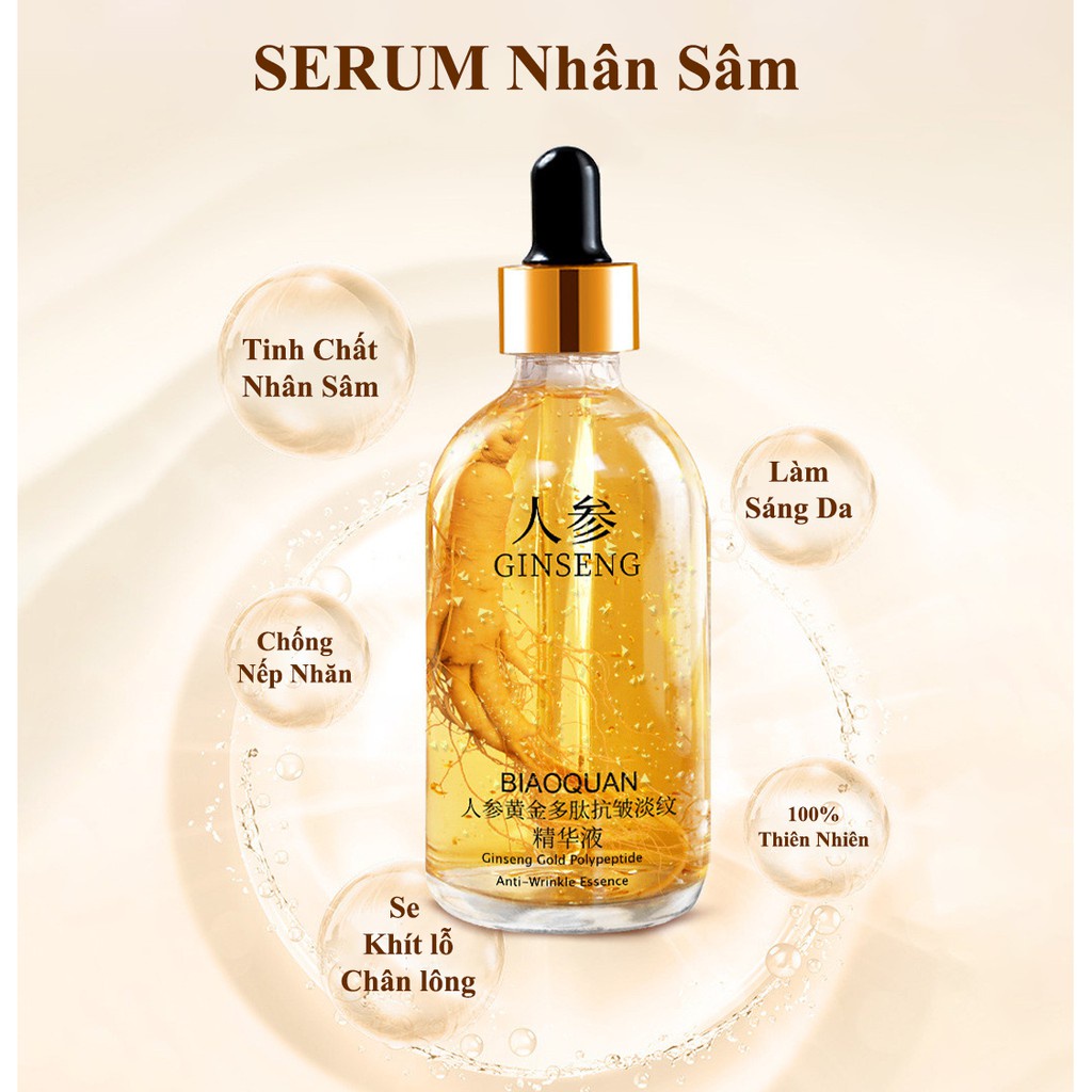 Serum dưỡng da mặt căng bóng từ nhân sâm hàng nội địa Trung dành cho mọi loại d - ngừa lão hóa da, cung cấp độ ẩm cho da