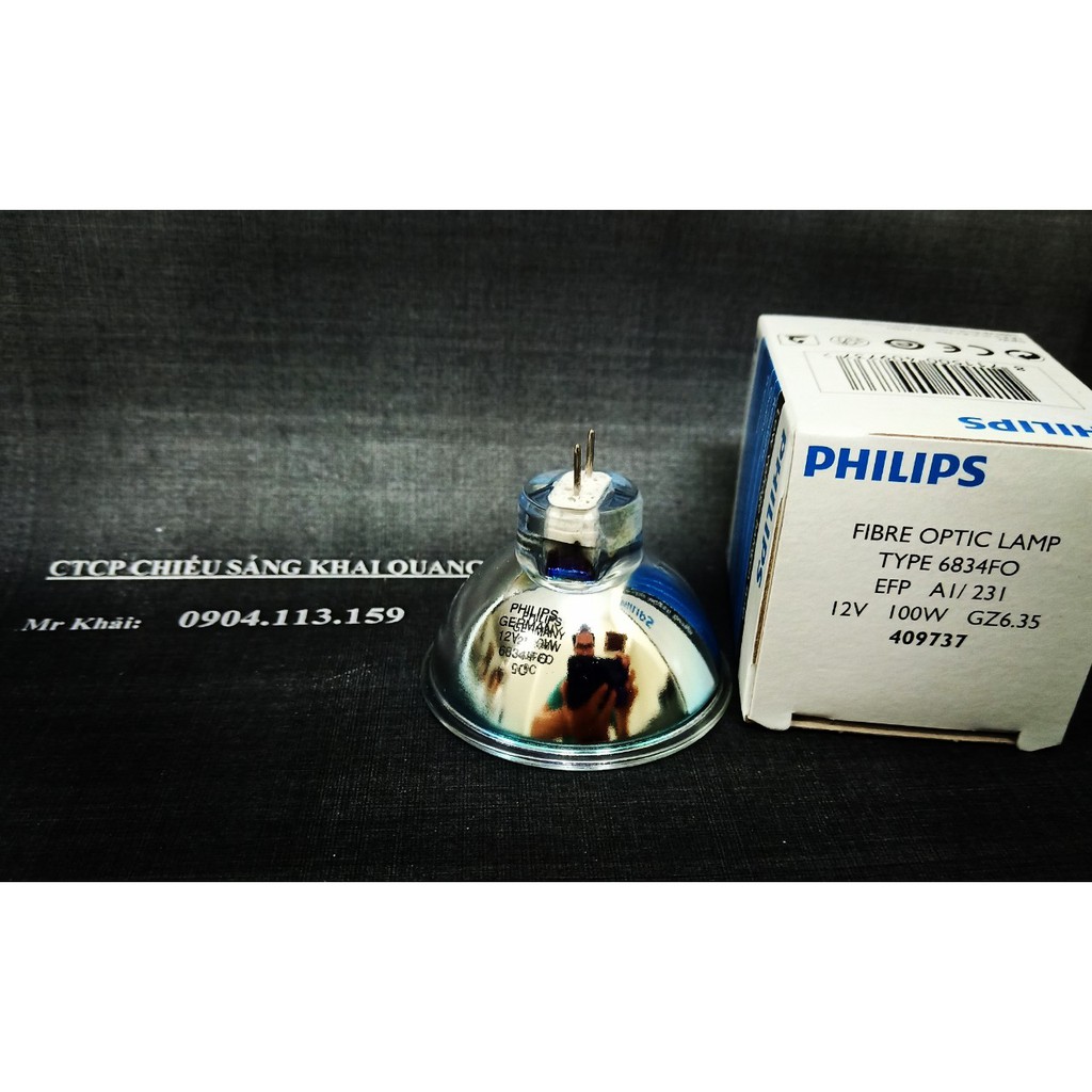 (SALE) Bóng đèn halogen Philips 6834FO 12V 100W cho kính hiển vi