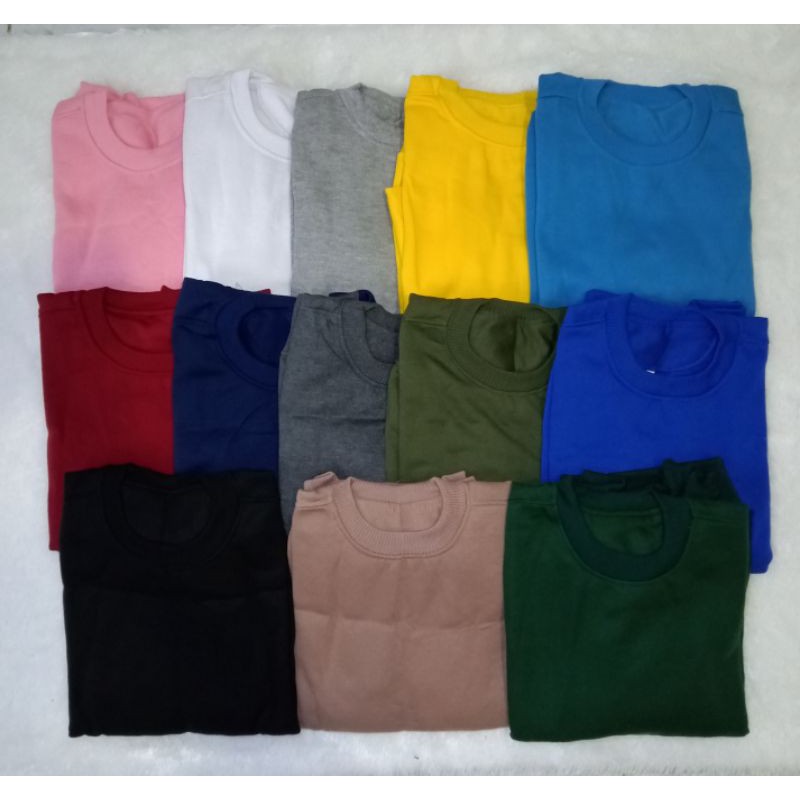 Áo Sweater Màu Trơn Size M-Xxl Thời Trang Cho Nam Nữ