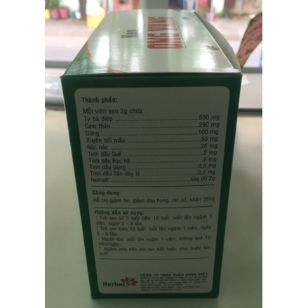 Kẹo ngậm Ho Ong Vàng 20gói x 10 viên - Dùng được cho người ăn kiêng và người tiểu đường