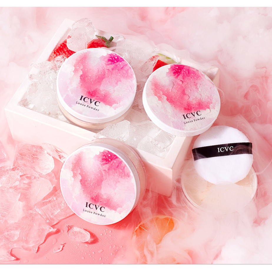 Phấn Bột Phủ Mây Hồng ICVC 5208 Chính Hãng Nội Địa